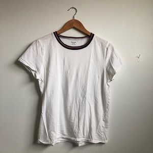 Madewell white ringer t shirt size medium